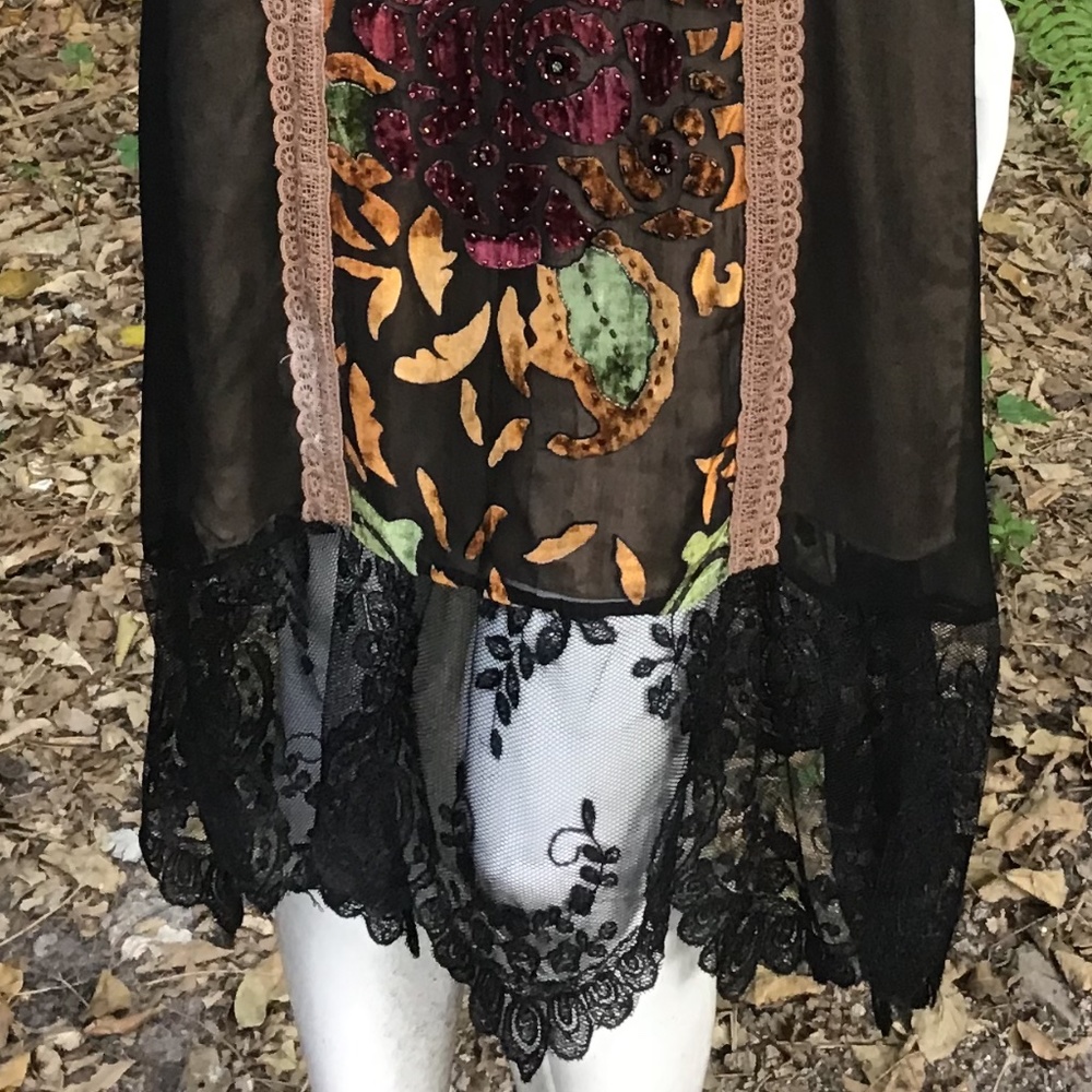 Vintage Hal’s &Bobs lace velvet Dress - Picture 5 of 8